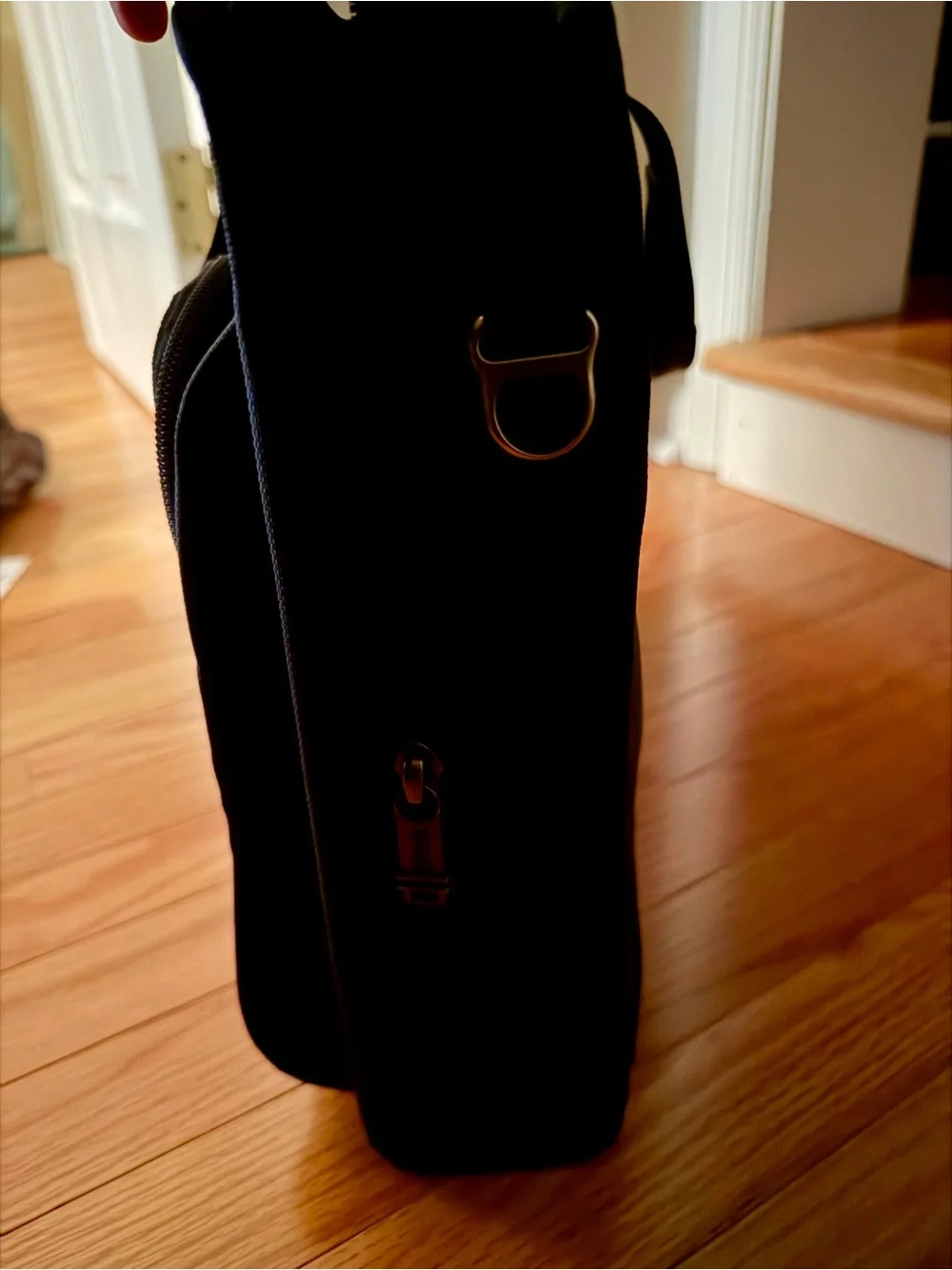 Tumi Navy Blue Laptop Briefcase with Black Trim